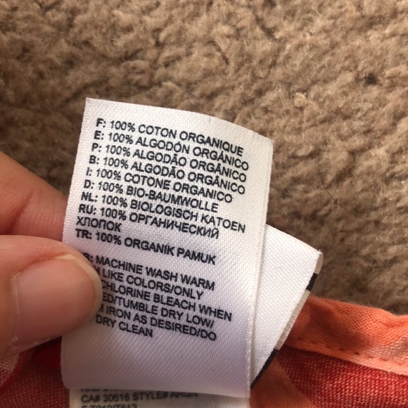 The North Face summer plaid camping outdoor blouse Womens M 100% organic cotton - Picture 9 of 9